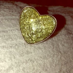 Oversized heart ring